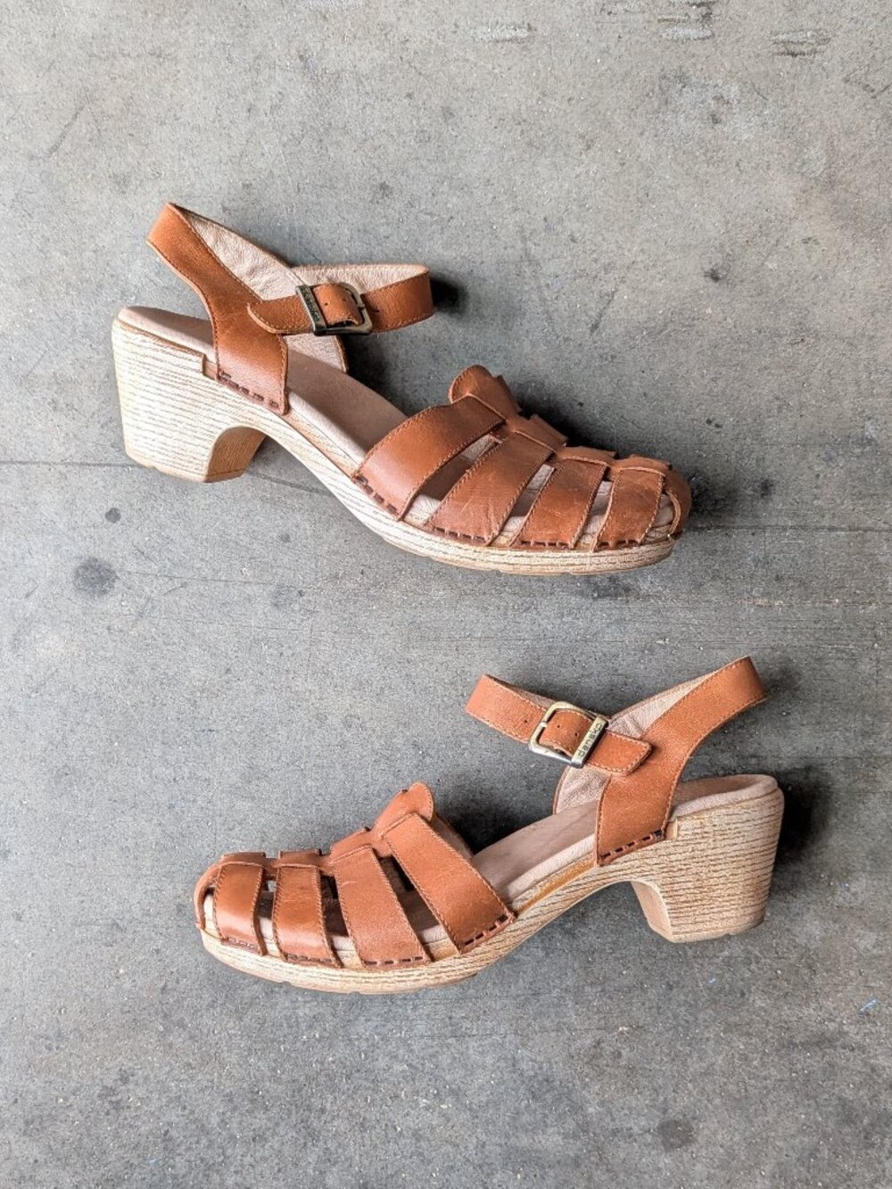 Dansko Milly Fisherman Sandal Brown Leather Ankle Strap Heel size EU 40 - Picture 11 of 11